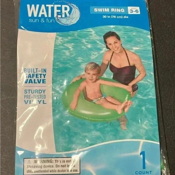 Kids Swim Shirt Size 2-4 M & Pool Float Blue and Green. New - Picture 2 of 6